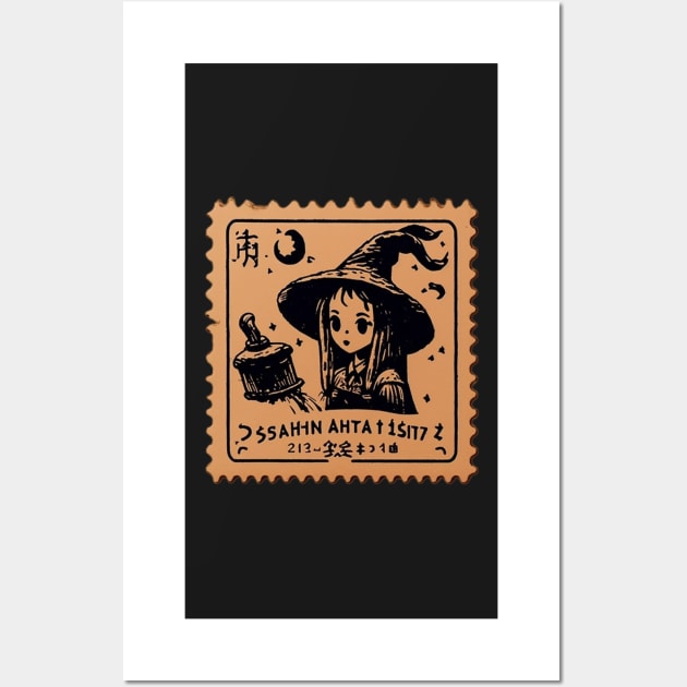 Hocus Pocus Stamp - Postage Stamp Series Wall Art by SLMGames